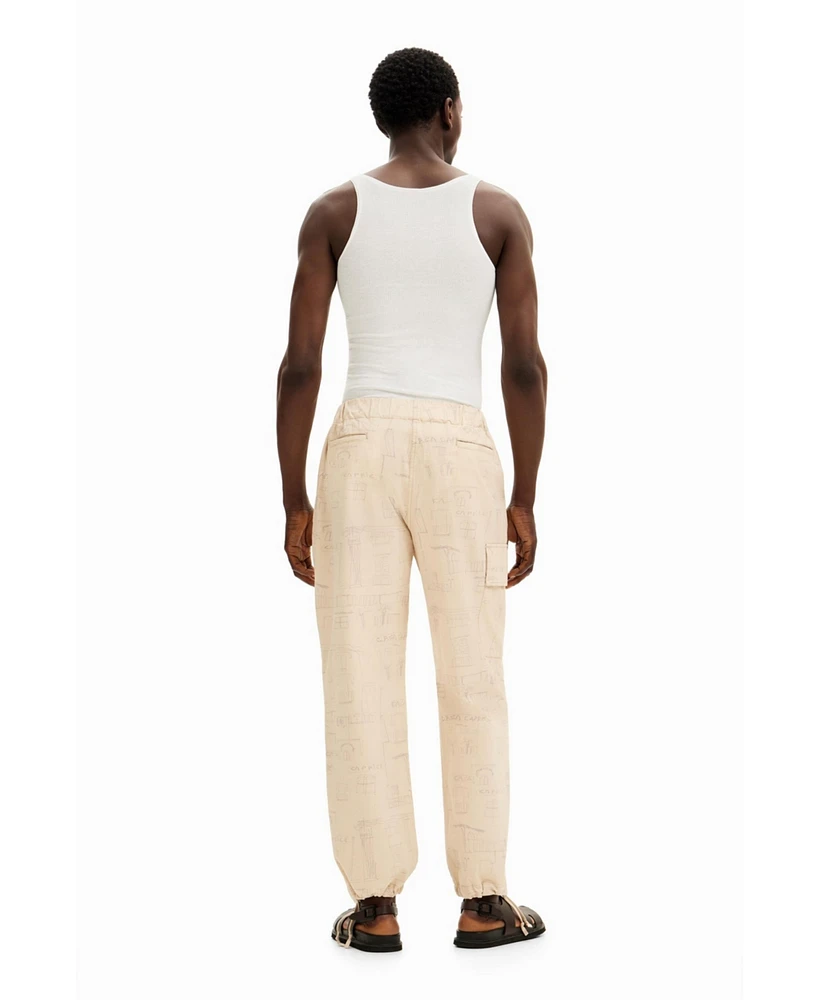 Desigual Men's Printed cargo pants