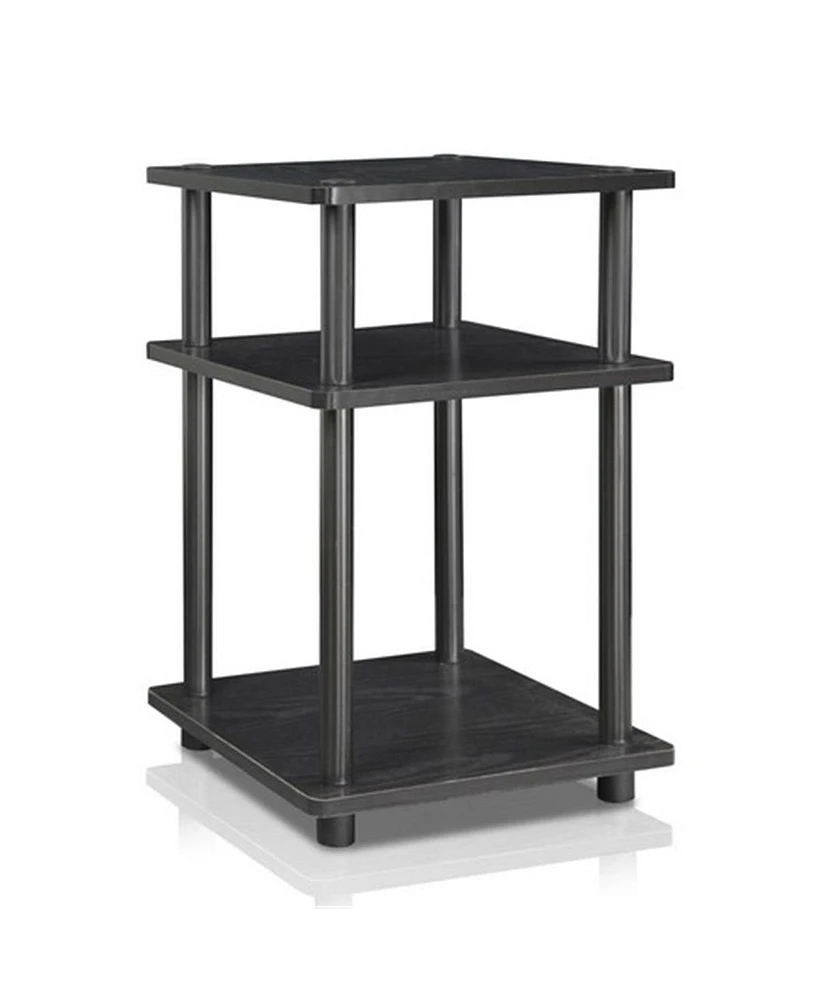 Furinno Turn-n-Tube Easy Assembly Multipurpose Shelf- Black Wood - 20.7 x 14.6 x 14.6 in.