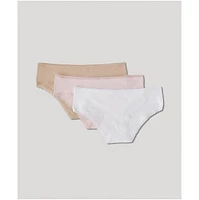 Pact Women's Organic Cotton Lace Cheeky Hipster 3-Pack