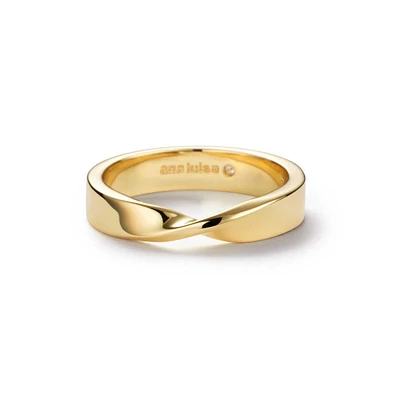 Ana Luisa Gold Band Ring - Eliora