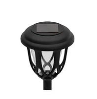 Merrick Lane All-Weather Tulip Design Led Solar Lights, Outdoor Powered Lights For Pathway, Garden, & Yard - Set Of 8