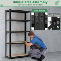 Costway 5 Tier Adjustable Garage Shelving Unit with 2000 lbs Max Load for Warehouse