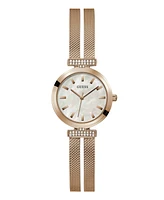 Guess Women's Analog Rose Gold Tone Stainless Steel and Mesh Watch, 28mm