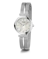 Guess Women's Analog Silver Tone Stainless Steel and Mesh Watch, 28mm