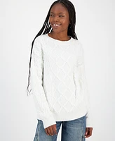 Ultra Flirt Juniors' Rory Chunky Cable-Knit Sweater