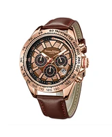 Swan and Edgar SE2001 Swan & Edgar Hand Assembled Speed Tracker Mechanical Quartz Rose Brown