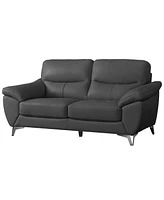 Abbyson Living 70" Top Grain Leather Loveseat