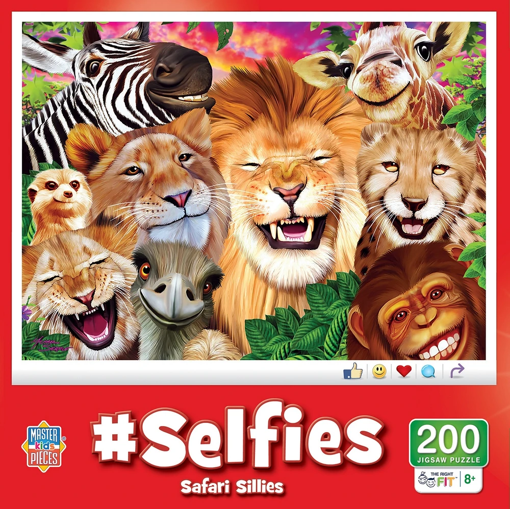 Masterpieces Selfies - Safari Sillies 200 Piece Jigsaw Puzzle