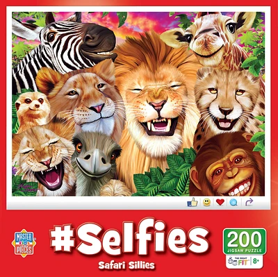 Masterpieces Selfies - Safari Sillies 200 Piece Jigsaw Puzzle