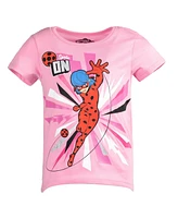 Miraculous Rena Rouge Cat Noir Ladybug Girls 3 Pack T-Shirts Little Kid to Big