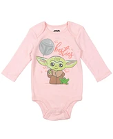 Star Wars Baby Girls The Mandalorian Yoda 3 Pack Bodysuits Newborn to