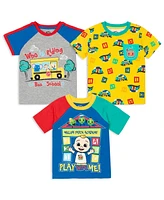 CoComelon Toddler Boys Jj Baby 3 Pack T-Shirts to