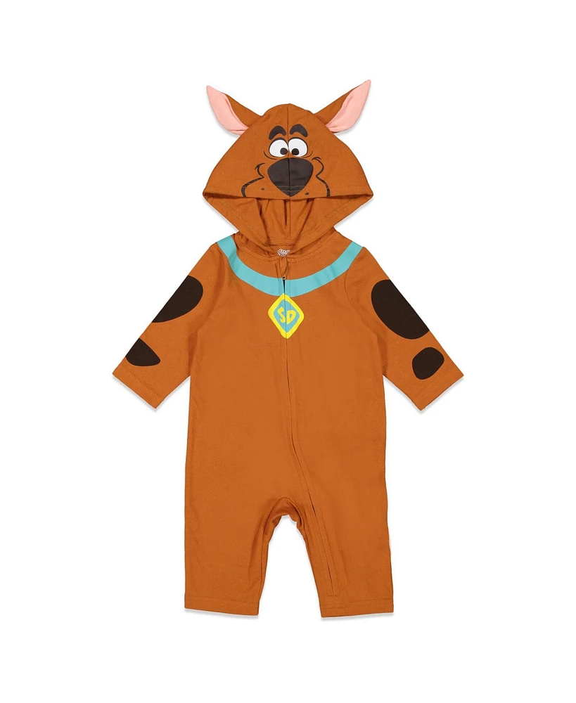 Scooby-Doo Boys Scooby Doo Zip Up Cosplay Coverall Newborn to Adult (0-6 Months - 2XL)