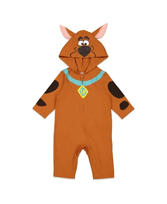 Scooby-Doo Boys Scooby Doo Zip Up Cosplay Coverall Newborn to Adult (0-6 Months - 2XL)