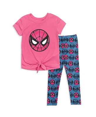 Marvel Toddler Girls T-Shirt and Leggings Outfit Set to (2T - 14-16)