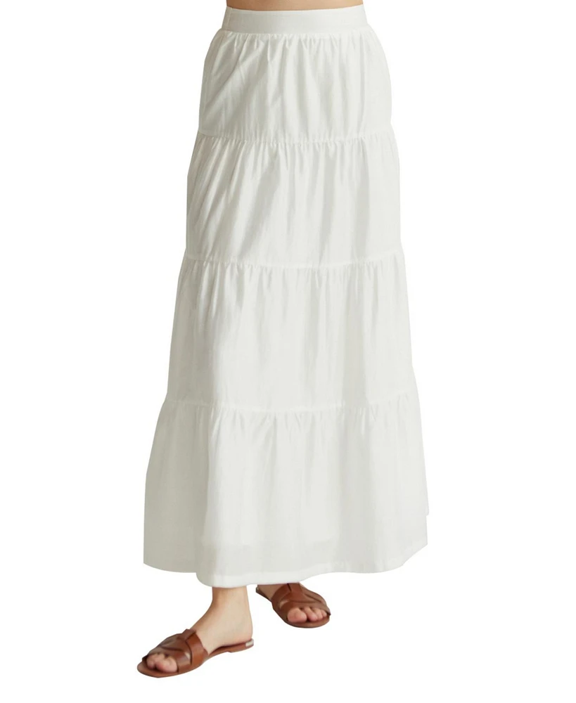 Crescent Women's Daisy Tiered Maxi Skirt