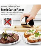 Zulay Kitchen Stainless Steel Garlic Press Rocker Set - Premium Garlic Mincer Garlic Crusher
