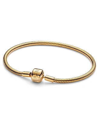 Pandora 14K Gold-Plated Barrel Clasp Snake Chain Bracelet