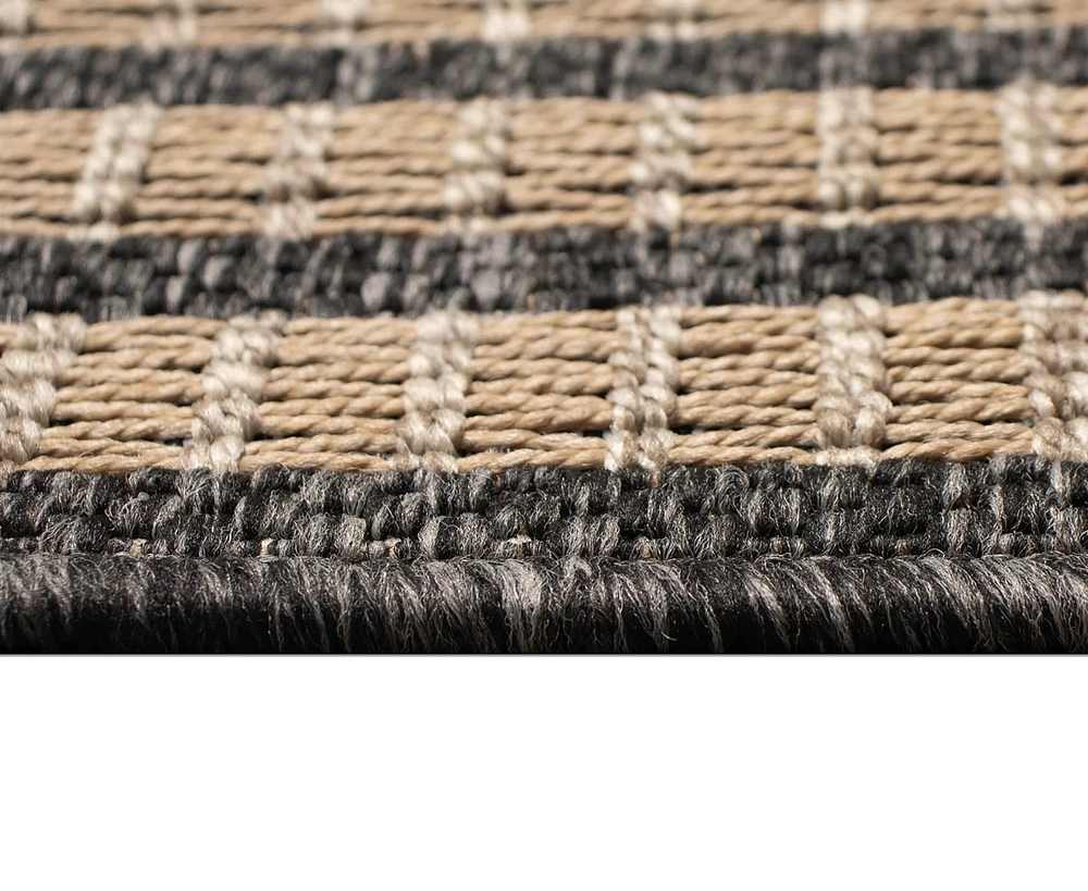 Liora Manne' Monaco Striped Border 7'10"x9'10" Area Rug