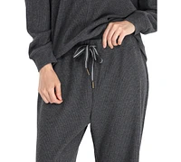 Honeydew Women's 2-Pc. Long-Sleeve Waffle-Knit Lounge Set