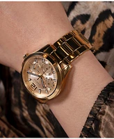 Guess Women's Multi-Function Gold Stainless Steel Watch 38mm