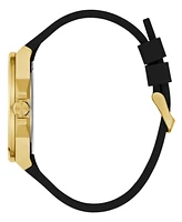 Guess Men's Analog Black Silicone Watch 44mm