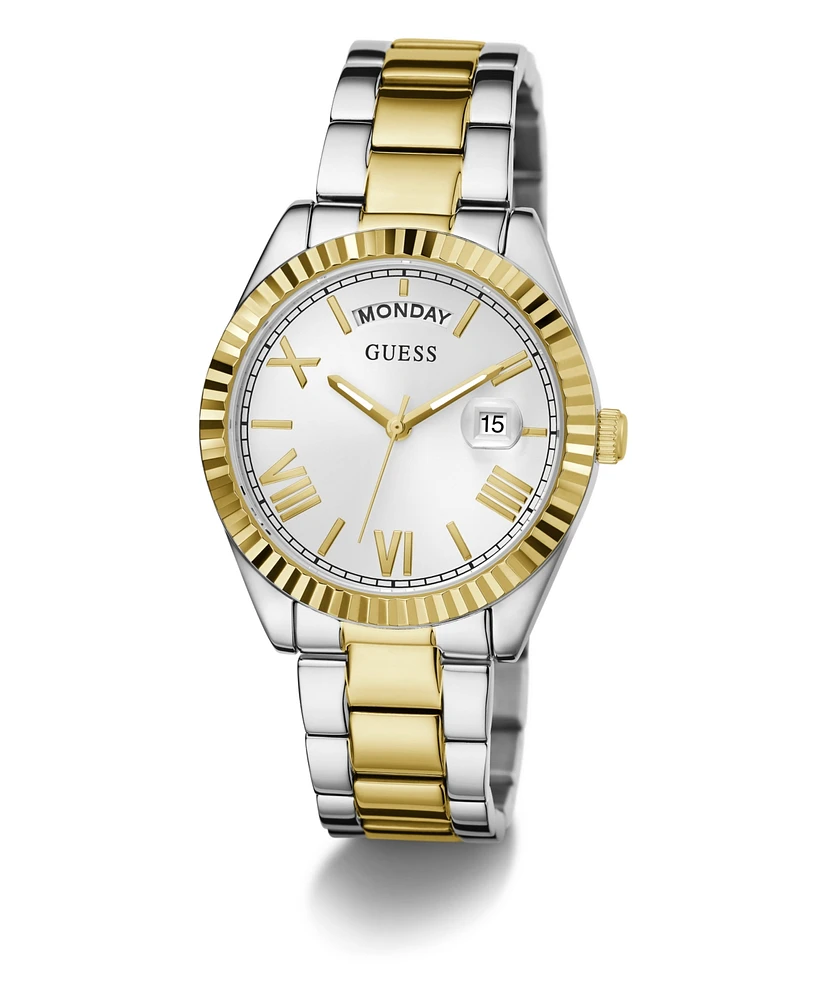 Guess Women's Day/Date Two-Tone Steel Watch 36mm