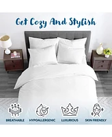 Guardmax Waterproof White Zippered Duvet Cover - Queen