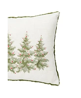 C&F Home 13" x 20" Winter Trees Embellished Christmas Throw Pillow