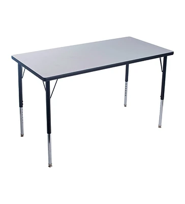 Bintiva Activity Table 18" x 30" Black Edge - Black Legs Adjusts 21" - 30"