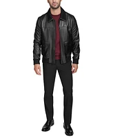 Cole Haan Men's Full-Zip Leather Bomber Jacket