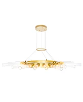 Cwi Lighting 2" Metal Collar Light Chandelier