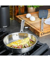 Babish 8 Inch Stainless Steel Triply Professional Grade Fry Pan