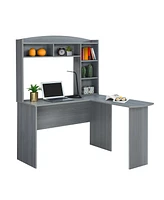 Streamdale Furniture Modern L-Shaped Desk With Hutch