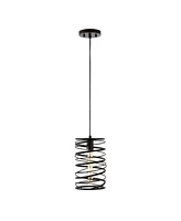 Jonathan Y Helisa 7.25" 1-Light Modern Contemporary Iron Spiral Led Pendant