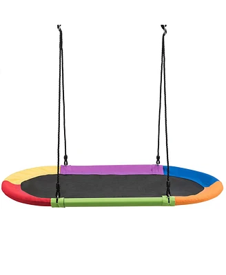 Skonyon Kids 60 Inch Saucer Surf Outdoor Adjustable Swing Set