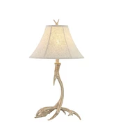 Jonathan Y Antler 27.5" Rustic Resin Led Table Lamp, Beige