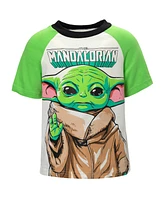 Star Wars Little Boys The Mandalorian T-Shirt and French Terry Shorts Outfit Set