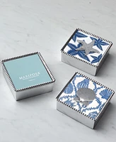 Mariposa Starfish Beaded Napkin Box Set