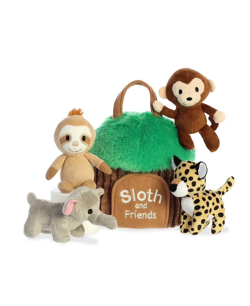 ebba Small Sloth And Friends Baby Talk Engaging Baby Plush Toy Multicolor 6"