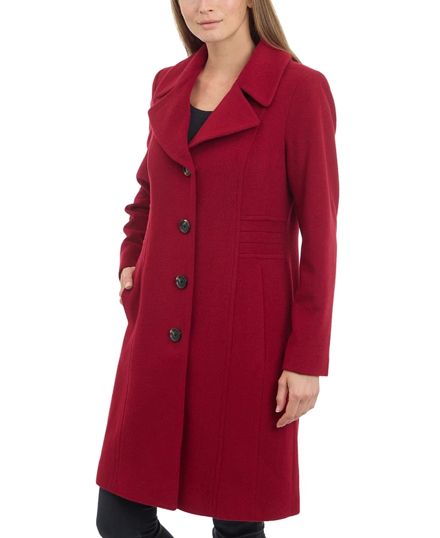 Single Breasted Macys Ladys Coats Anne Klein Women's Single