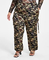 Nina Parker Trendy Plus Straight-Leg Cargo Pants