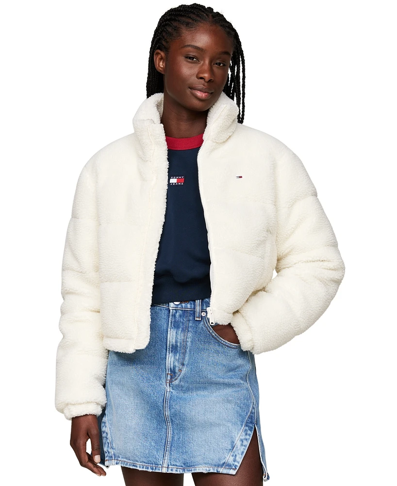 Tommy Jeans Women's Cropped Teddy Essential Coat