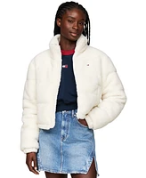 Tommy Jeans Women's Cropped Teddy Essential Coat