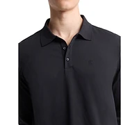 Calvin Klein Men's Smooth Cotton Long-Sleeve Polo Shirt