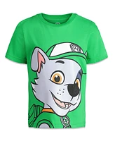 Nickelodeon Little Boys Paw Patrol Chase Marshall Rubble Rocky 4 Pack Graphic T-Shirts to