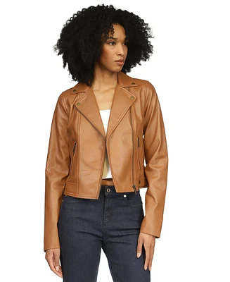 Michael Kors Women's Leather Moto Jacket