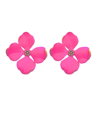 Swanky Designs Small Floral Statement Earrings