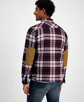 Sun + Stone Men's Noah Long Sleeve Snap-Front Plaid Shirt Jacket, Created for Macy's