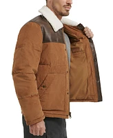 Levi's Men's Mixed-Media Western Puffer Jacket